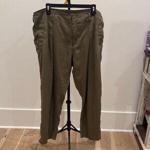 Ralph Lauren Olive Straight-Leg Trousers